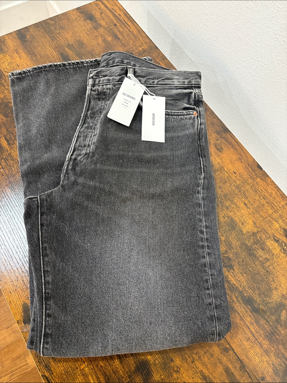 Buck Mason The Original Straight Leg Jean Black Size 29 Measures 33 Waist